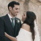 Roberto y Celia el día de su boda en la Basílica de Santa María de Úbeda, captados por Daniel Niza, videógrafo de bodas en Jaén